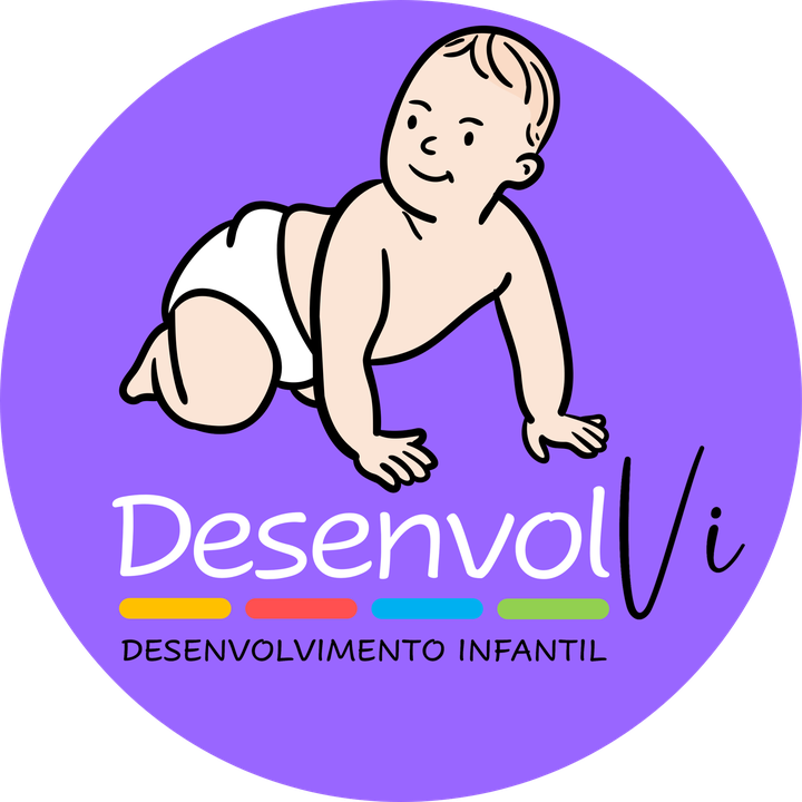 Bebê engatinhando, ilustração da marca DesenvolVi